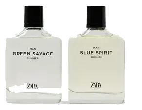 Zara Man Blue Spirit + Man Green Savage Summer 2X (3.4 Fl.Oz